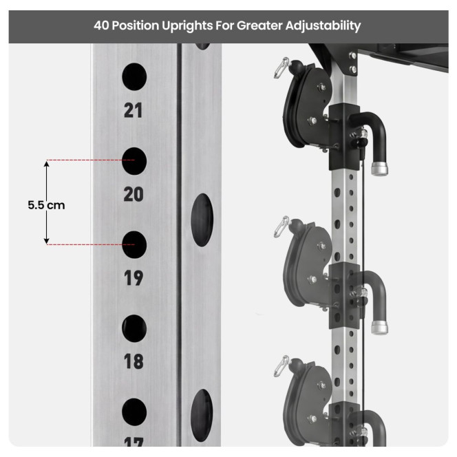 Powertrain Home Gym Station Functional Trainer Cable Power Rack 136kg Weight Stack Image 14