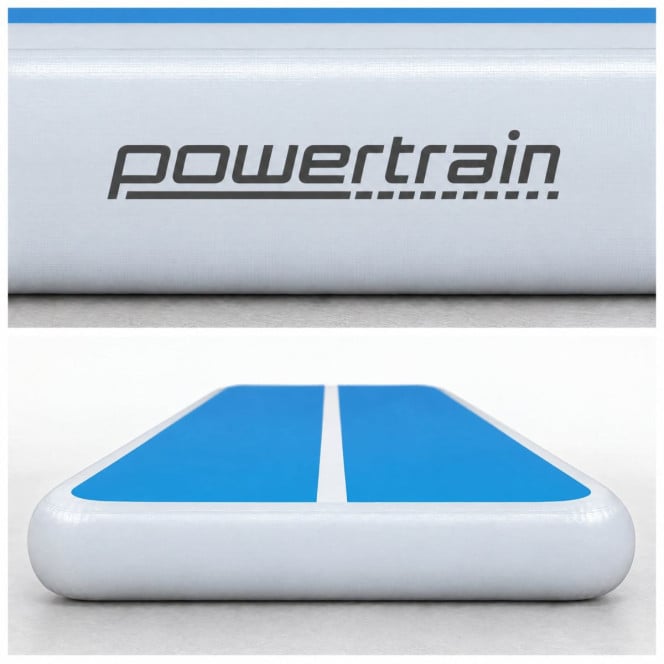 Air Track Powertrain 3m x 1m Inflatable Tumbling Gymnastics Mat - Blue White Image 5