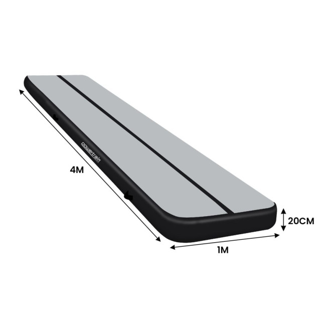 Powertrain 4m Airtrack Tumbling Mat Gymnastics Exercise Air Track with Pump Image 3