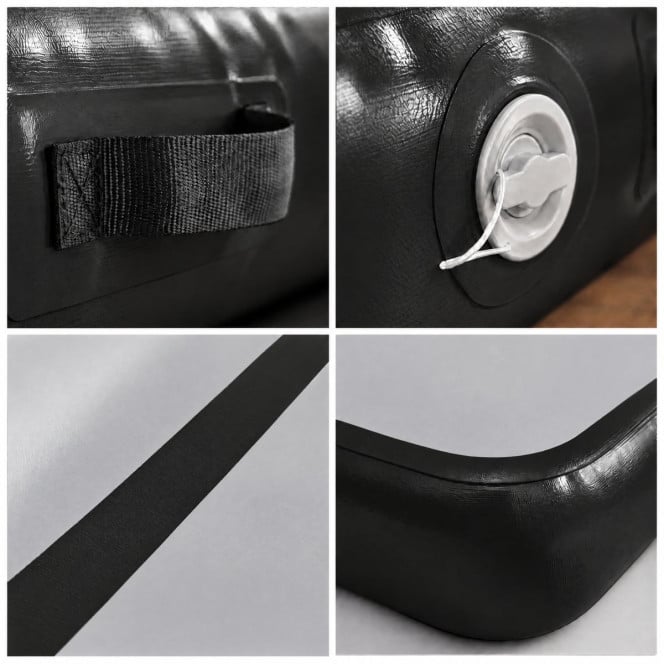 Air Track Powertrain 4m x 2m Gymnastics Mat Tumbling Exercise - Grey Black Image 4