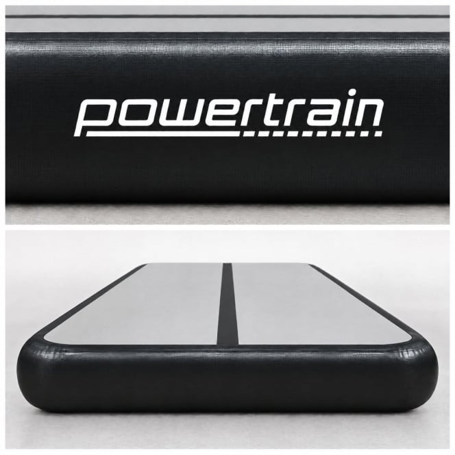 Air Track Powertrain 4m x 2m Gymnastics Mat Tumbling Exercise - Grey Black Image 5