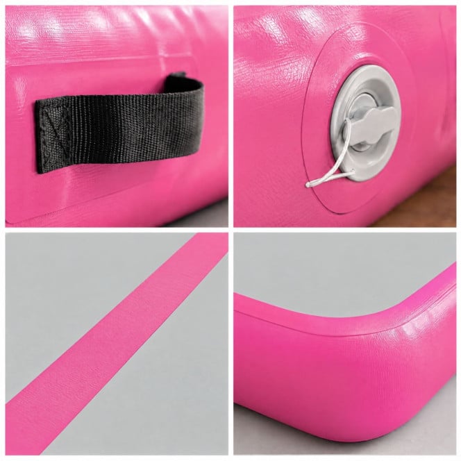 Air Track Powertrain 4m x 2m Gymnastics Mat Tumbling Exercise - Grey Pink Image 4