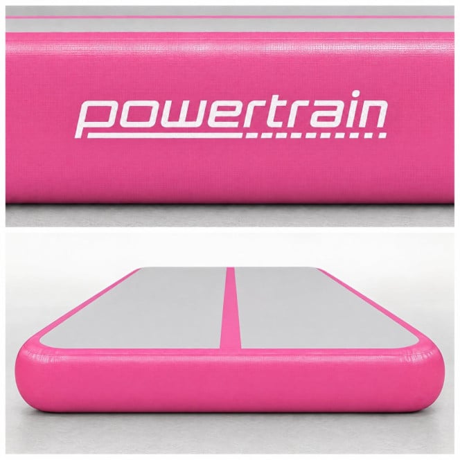 Air Track Powertrain 4m x 2m Gymnastics Mat Tumbling Exercise - Grey Pink Image 5