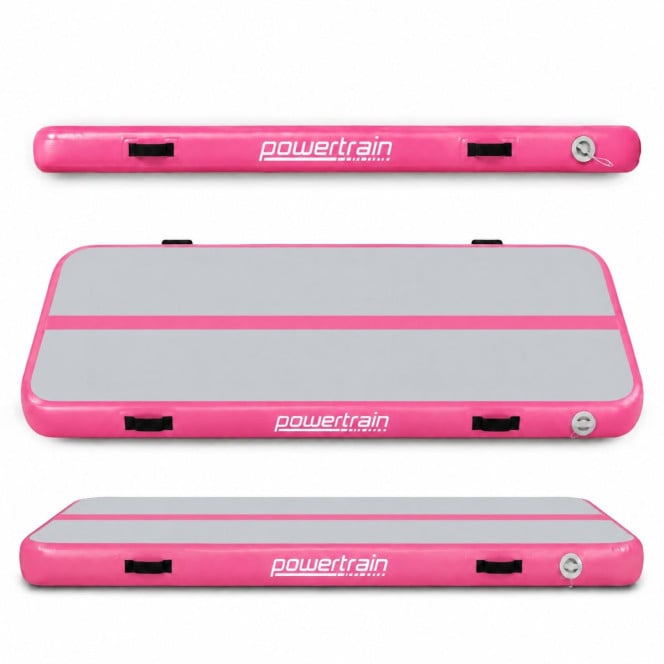 Air Track Powertrain 4m x 2m Gymnastics Mat Tumbling Exercise - Grey Pink Image 16