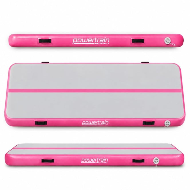 Air Track Powertrain 6m x 2m Gymnastics Mat Tumbling Exercise - Grey Pink Image 16