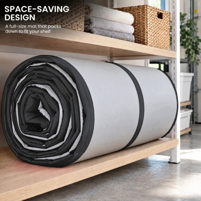 Air Track Powertrain 7m x 1m Inflatable Tumbling Mat Gymnastics - Grey Black Image 11