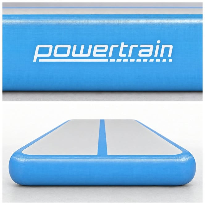 Air Track Powertrain 8m x 1m Inflatable Gymnastics Mat Tumbling - Grey Blue Image 5