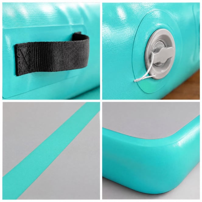 Air Track Powertrain 8m x 1m  Inflatable Gymnastics Mat Tumbling - Grey Green Image 4