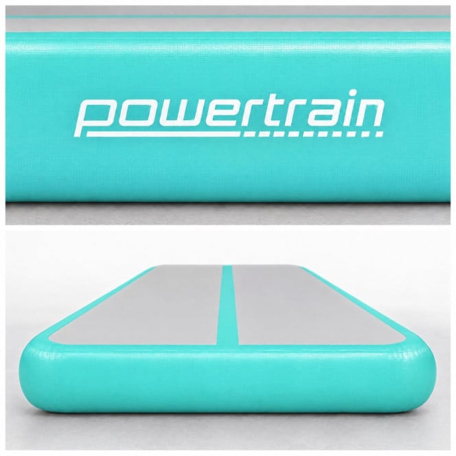 Air Track Powertrain 8m x 1m  Inflatable Gymnastics Mat Tumbling - Grey Green Image 5