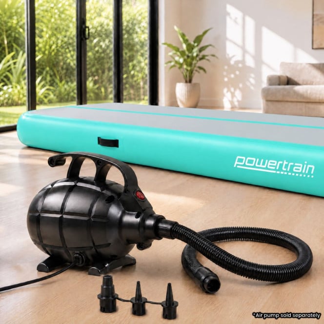 Air Track Powertrain 8m x 1m  Inflatable Gymnastics Mat Tumbling - Grey Green Image 15