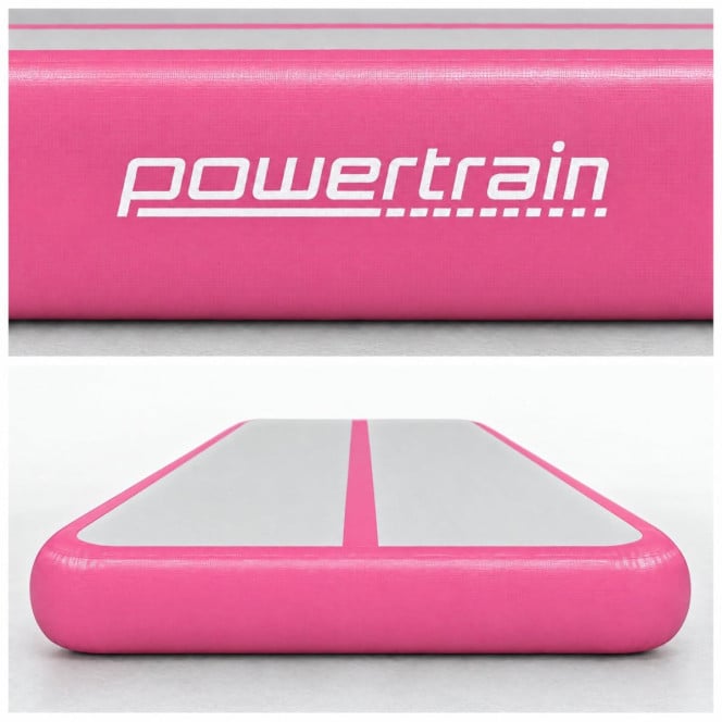 Air Track Powertrain 8m x 1m Inflatable Gymnastics Mat Tumbling - Grey Pink Image 5
