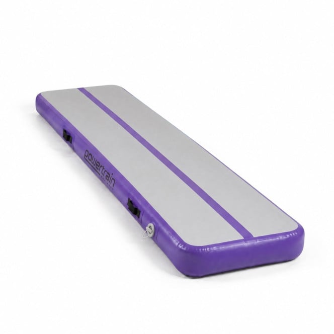 4m x 1m x 20cm Air Track Inflatable Tumbling Mat Gymnastics - Purple Grey Image 2