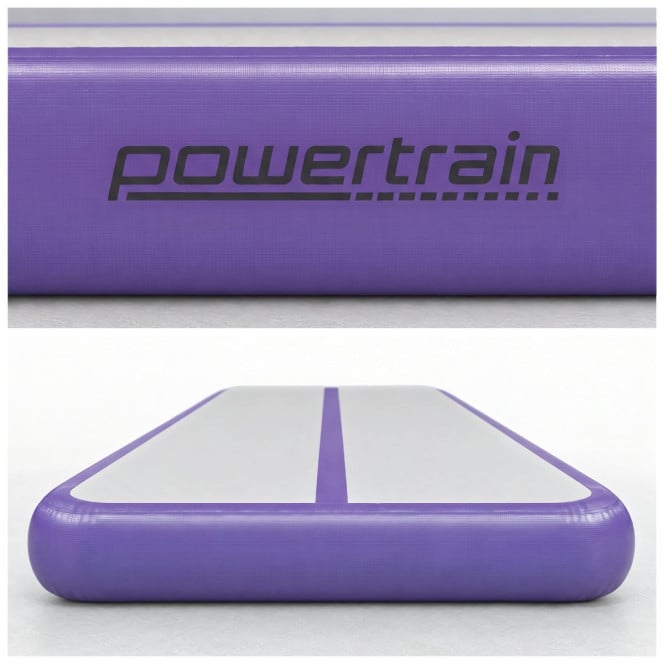 4m x 1m x 20cm Air Track Inflatable Tumbling Mat Gymnastics - Purple Grey Image 5