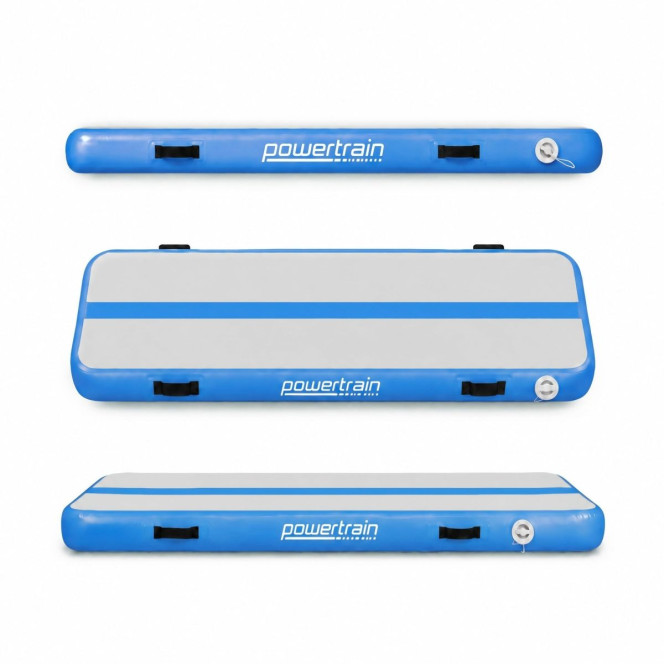 Powertrain 3m x 1m Inflatable Air Track 20cm Thick Gymnastics Exercise Tumbling Mat in Blue with Electric Pump Image 16