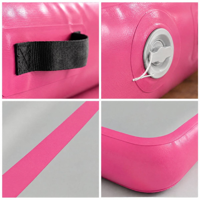 Powertrain 3m x 1m Inflatable Air Track 20cm Thick Gymnastics Exercise Tumbling Mat in Pink with Electric Pump Image 4