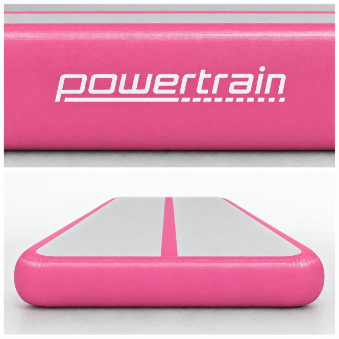 Powertrain 3m x 1m Inflatable Air Track 20cm Thick Gymnastics Exercise Tumbling Mat in Pink with Electric Pump Image 5