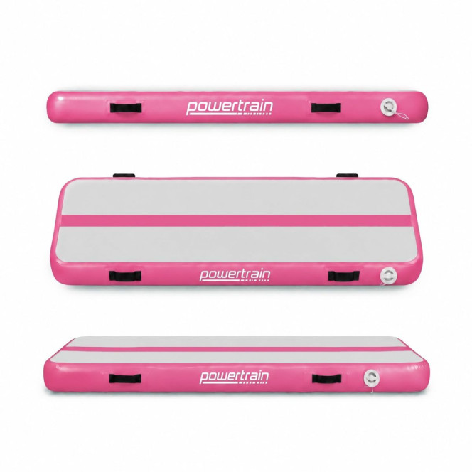 Powertrain 3m x 1m Inflatable Air Track 20cm Thick Gymnastics Exercise Tumbling Mat in Pink with Electric Pump Image 16
