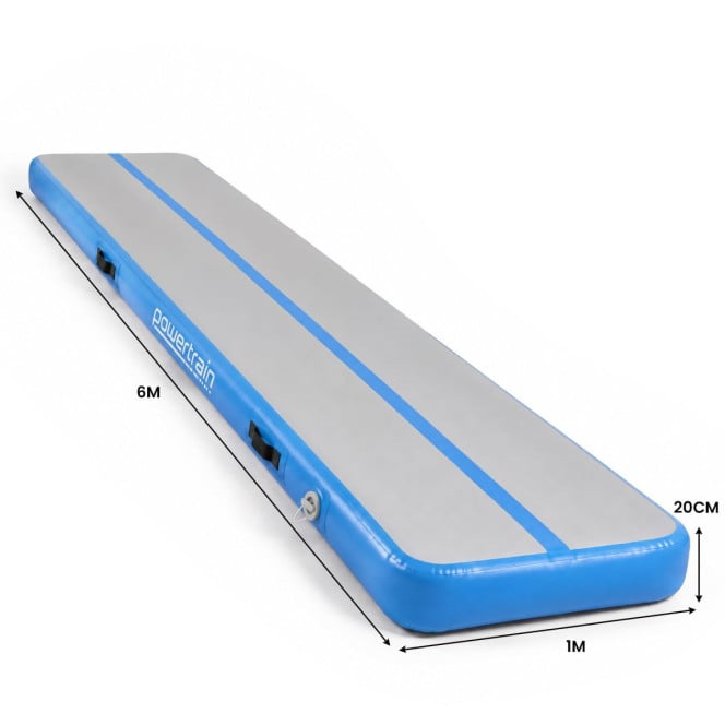 Air Track Powertrain 6m x 1m x 20cm Inflatable Gymnastics Tumbling Mat Image 3