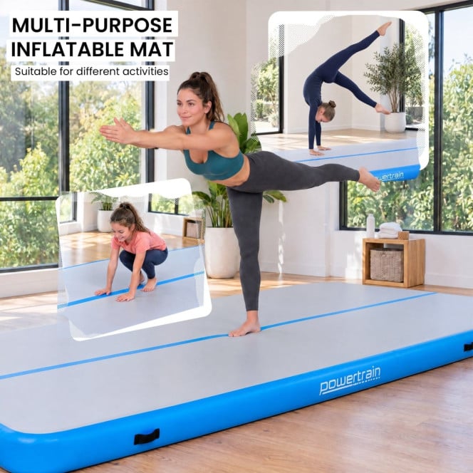 Air Track Powertrain 6m x 1m x 20cm Inflatable Gymnastics Tumbling Mat Image 7