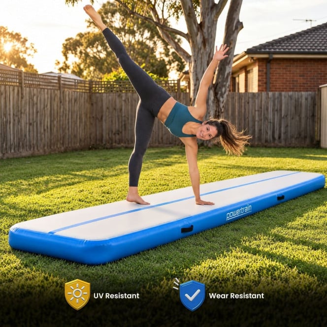 Air Track Powertrain 6m x 1m x 20cm Inflatable Gymnastics Tumbling Mat Image 9