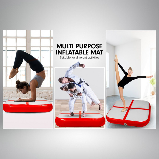 1m Air Track Block Tumbling Mat Gymnastics Exercise - Red Image 8 image 8