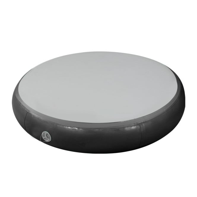 Powertrain 1m Air Track Spot Round Inflatable Gymnastics Tumbling Mat Pump Black