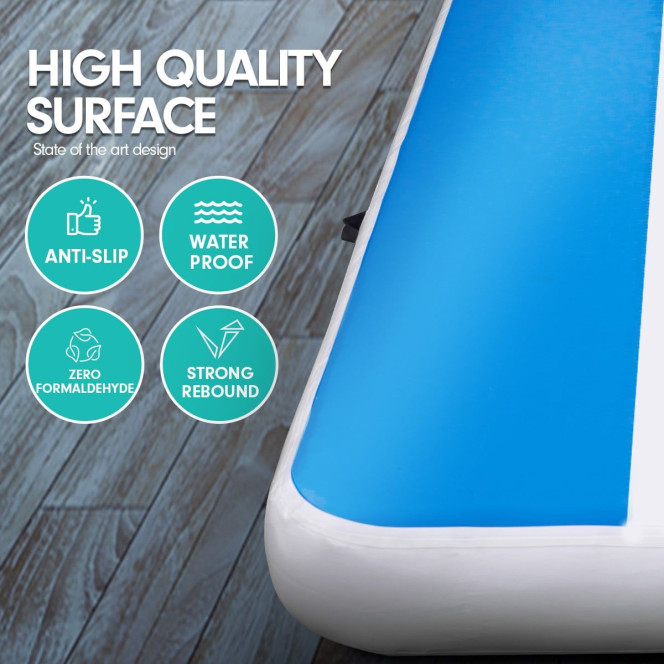 Powertrain 4m Airtrack Tumbling Mat Gymnastics Exercise Air Track with Pump Image 2