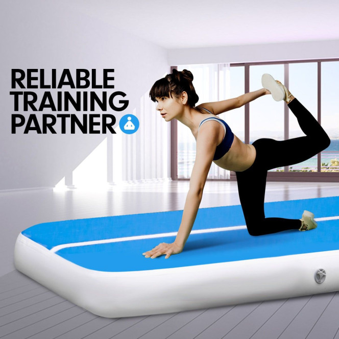 Powertrain 4m Airtrack Tumbling Mat Gymnastics Exercise Air Track with Pump Image 3
