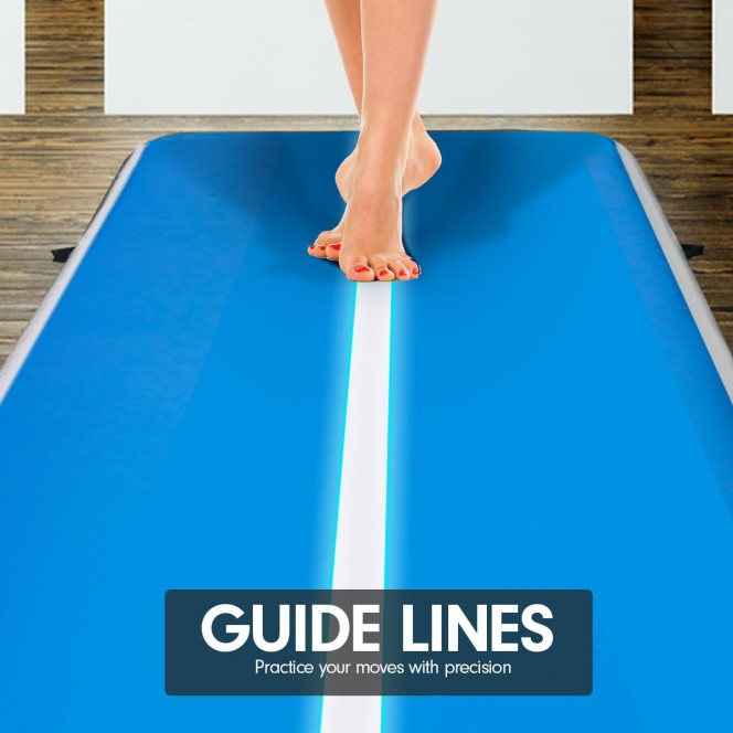 Powertrain 4m Airtrack Tumbling Mat Gymnastics Exercise Air Track with Pump Image 4