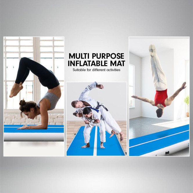 Powertrain 4m Airtrack Tumbling Mat Gymnastics Exercise Air Track with Pump Image 8
