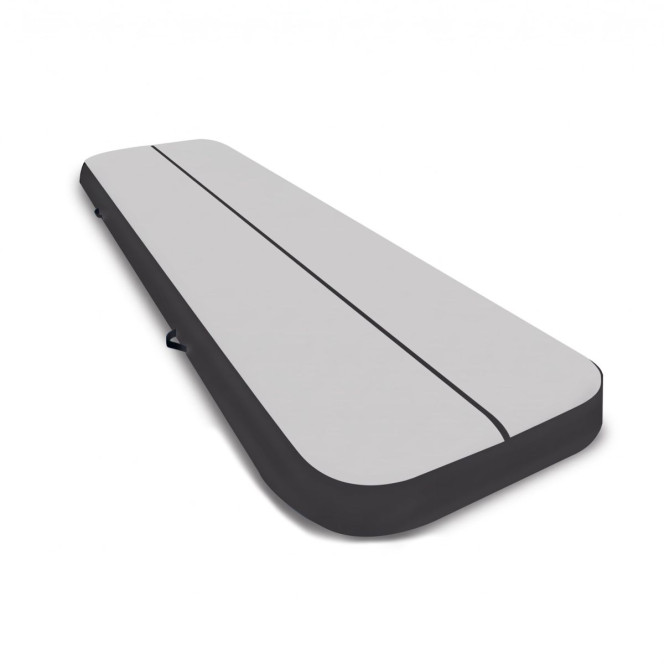 Air Track Powertrain 3m x 1m Inflatable Tumbling Mat Gymnastics - Grey Black
