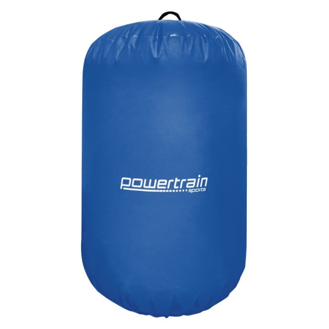 Powertrain Inflatable Air Barrel Gymnastics Roller 120cm x 75cm - Blue PVC Tumbling Mat for Flips & Balance