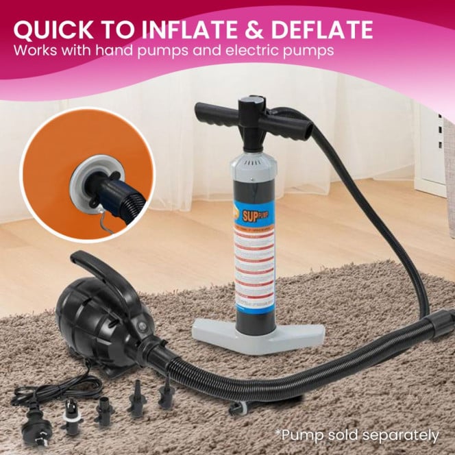 Inflatable Gymnastics Air Barrel Exercise Roller 120cm x 75cm - Orange Image 6