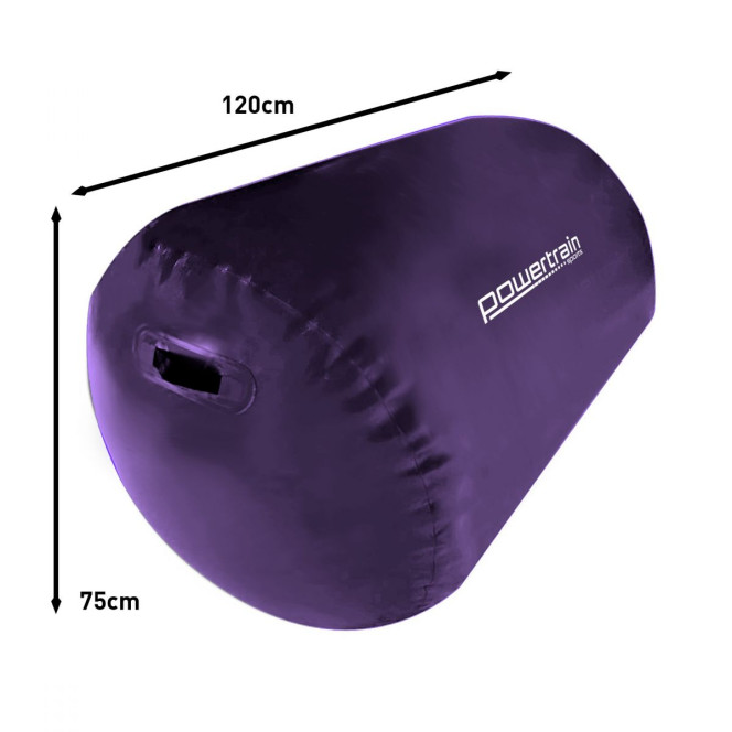 Inflatable Air Exercise Roller Gymnastics Gym Barrel 120 x 75cm Purple Image 7