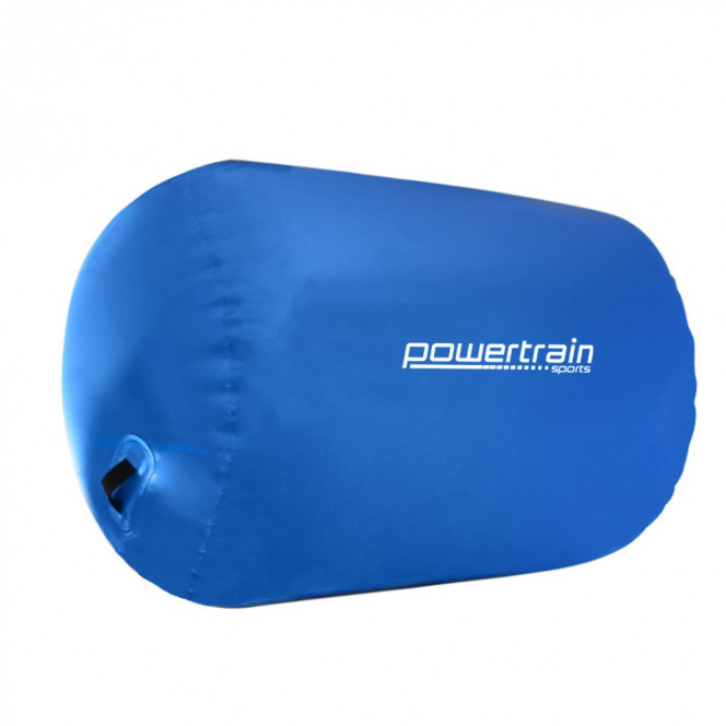 Inflatable Gymnastics Air Barrel Exercise Roller 120cm x 75cm - Blue Image 3