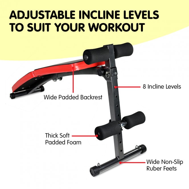 Sit Up Bench Incline with Resistance Bands - Powertrain Image 3
