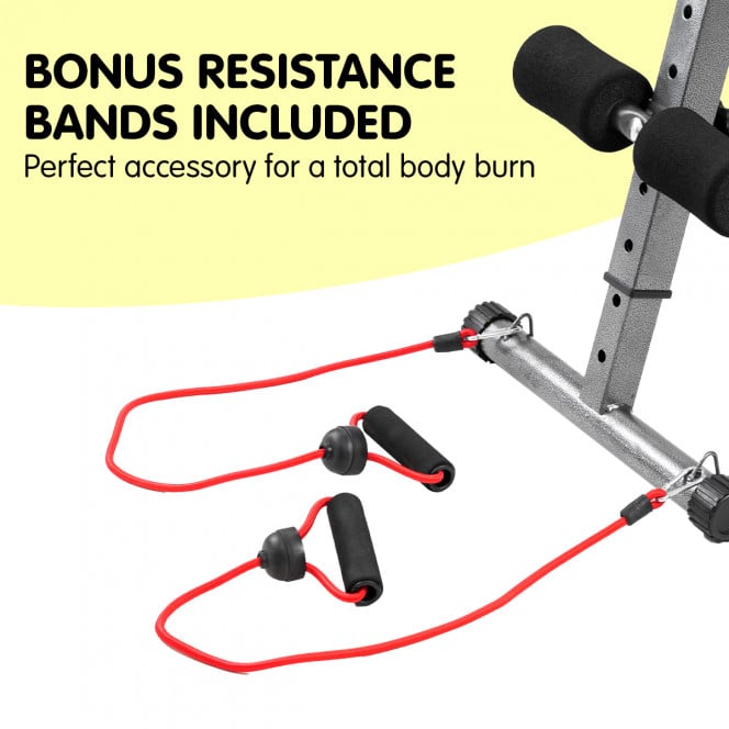Sit Up Bench Incline with Resistance Bands - Powertrain Image 5