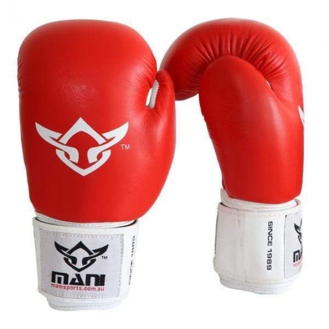 Leather Pro-sparring Boxing Mitts Gloves Punch Sparring Red/White Image 2