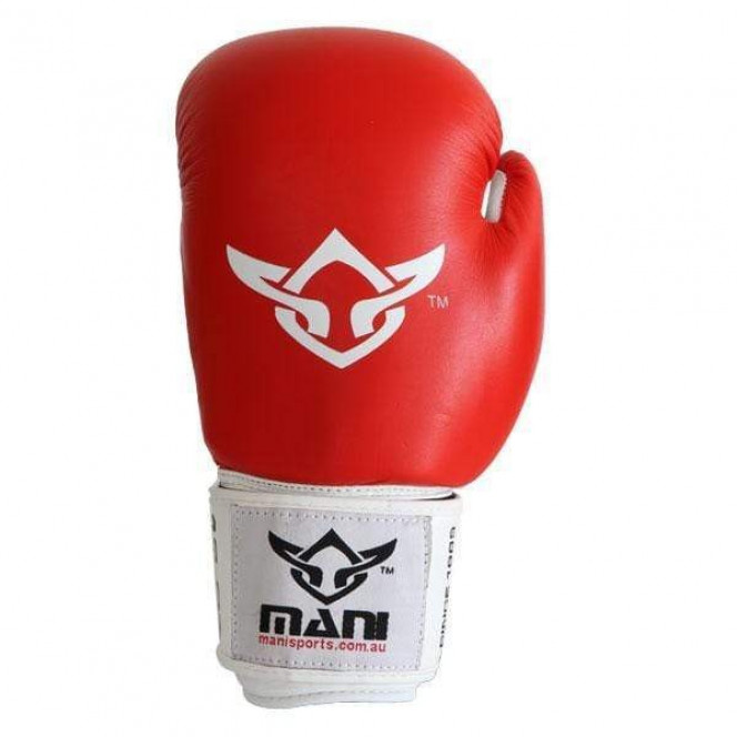 Leather Pro-sparring Boxing Mitts Gloves Punch Sparring Red/White Image 3