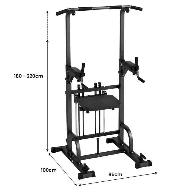 Powertrain Pull-Up & Dip Power Tower Multifunction Strength Training Station Image 3