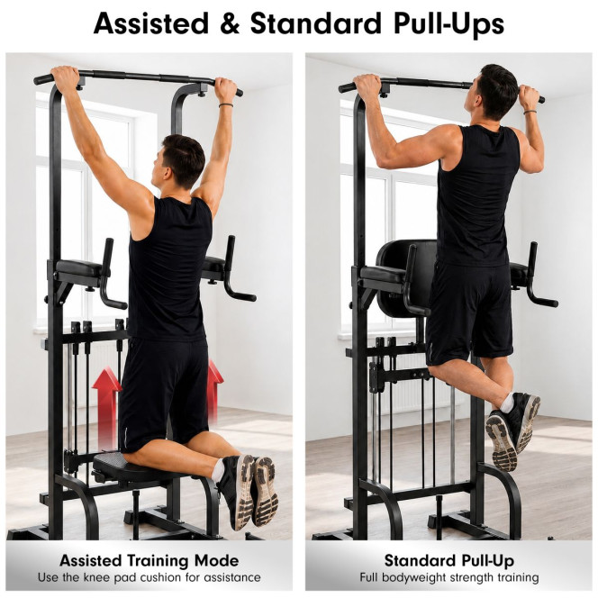 Powertrain Pull-Up & Dip Power Tower Multifunction Strength Training Station Image 5
