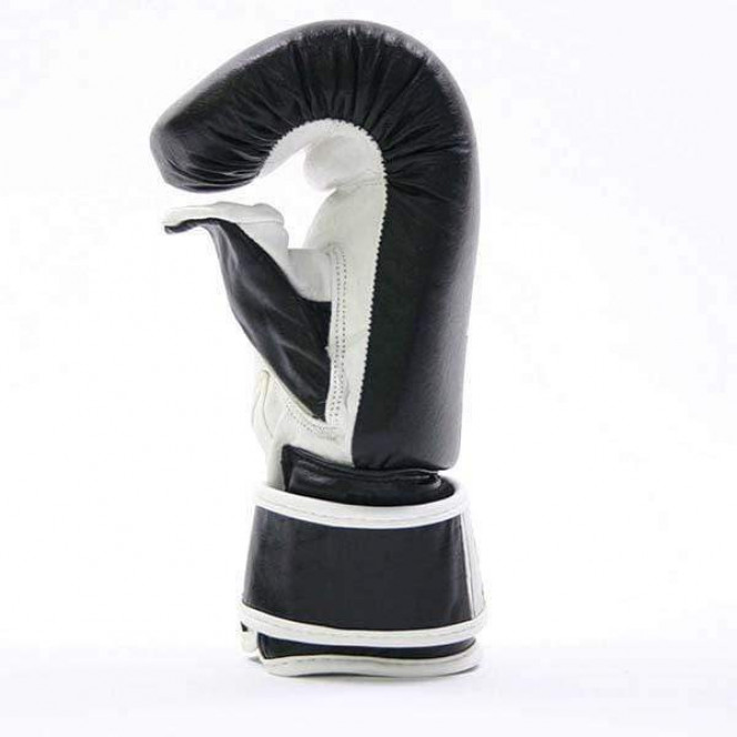 Professional Leather Mitts Gym Sports Black White Image 3