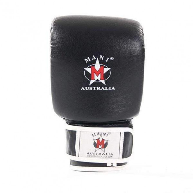 Professional Leather Mitts Gym Sports Black White Image 2