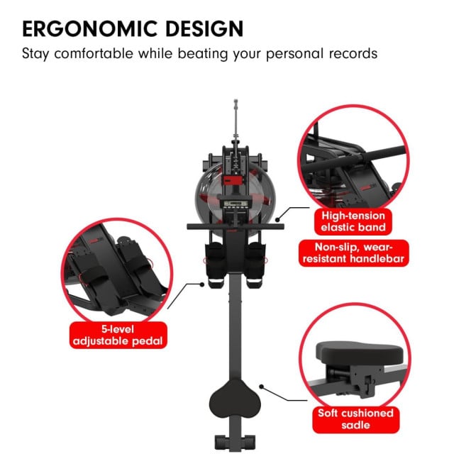 Powertrain Water Resistance Rowing Machine Rower Image 8