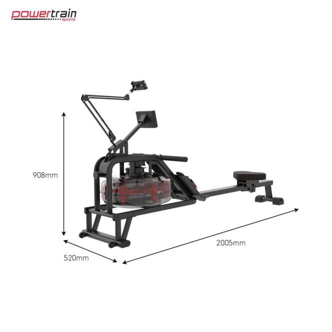 Powertrain Water Resistance Rowing Machine Rower Image 11