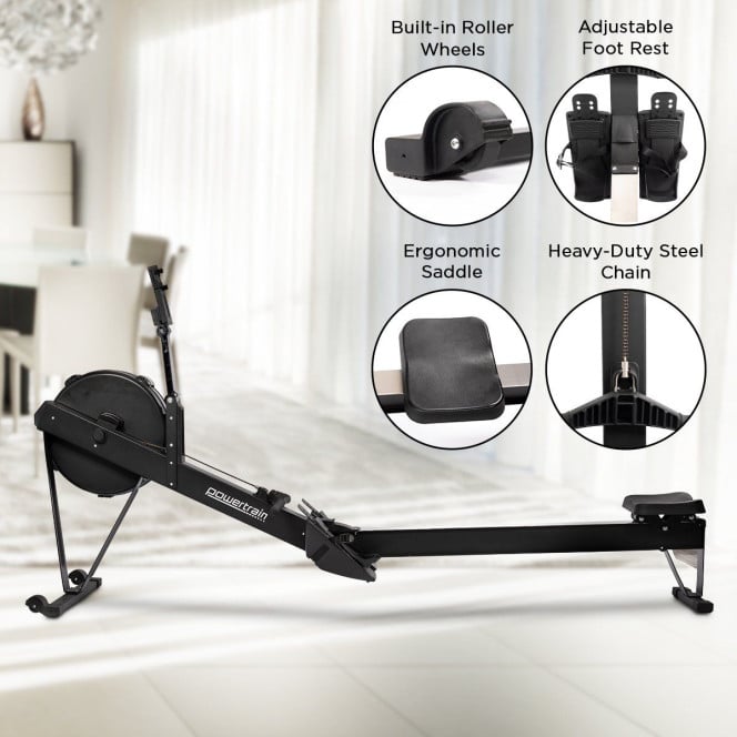 Powertrain Air Rowing Machine with App Connectivity Image 3