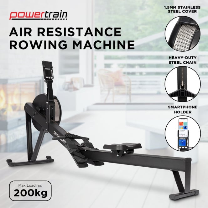 Powertrain Air Rowing Machine with App Connectivity Image 2