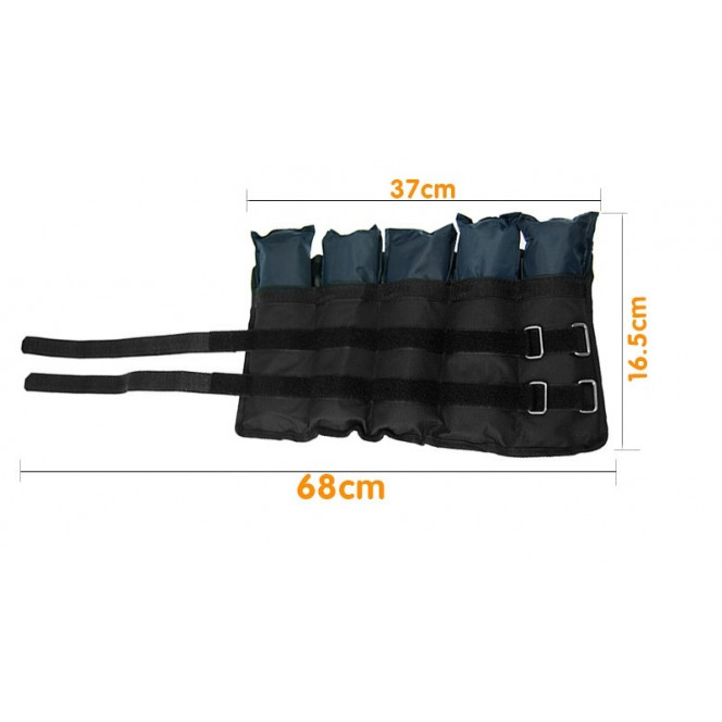 Powertrain 2x 2.5kg Adjustable Ankle Weights Image 5