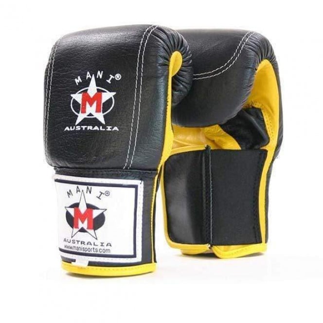 Supreme Leather Boxing Gloves Punching Training Mitts Yellow/Black