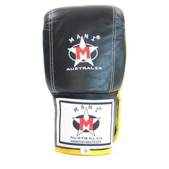 Supreme Leather Boxing Gloves Punching Training Mitts Yellow/Black Image 2